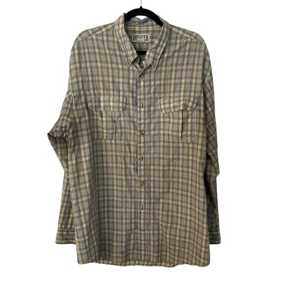 Duluth Trading Co Men’s Long Sleeve Plaid Casual Button Up Shirt Sz XLT GUC - Picture 1 of 7